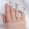 celeste ring mooki jewellery moon star ring chunky sterling silver british designer