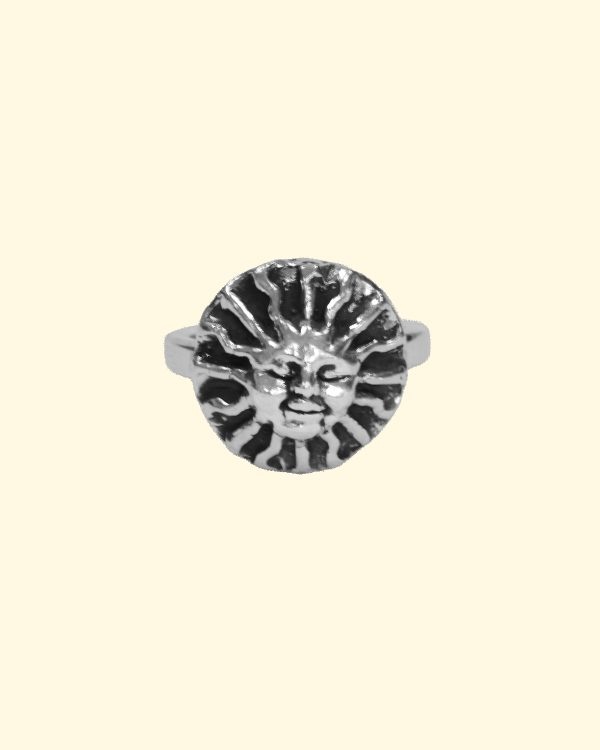 surya ring sun goddess silver handmade mooki jewellery