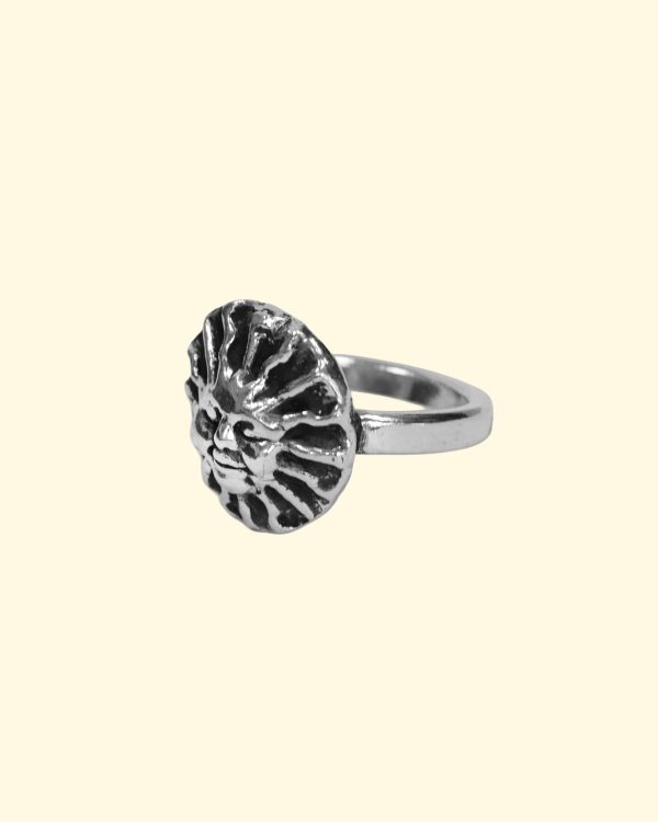 surya ring sun goddess silver handmade mooki jewellery
