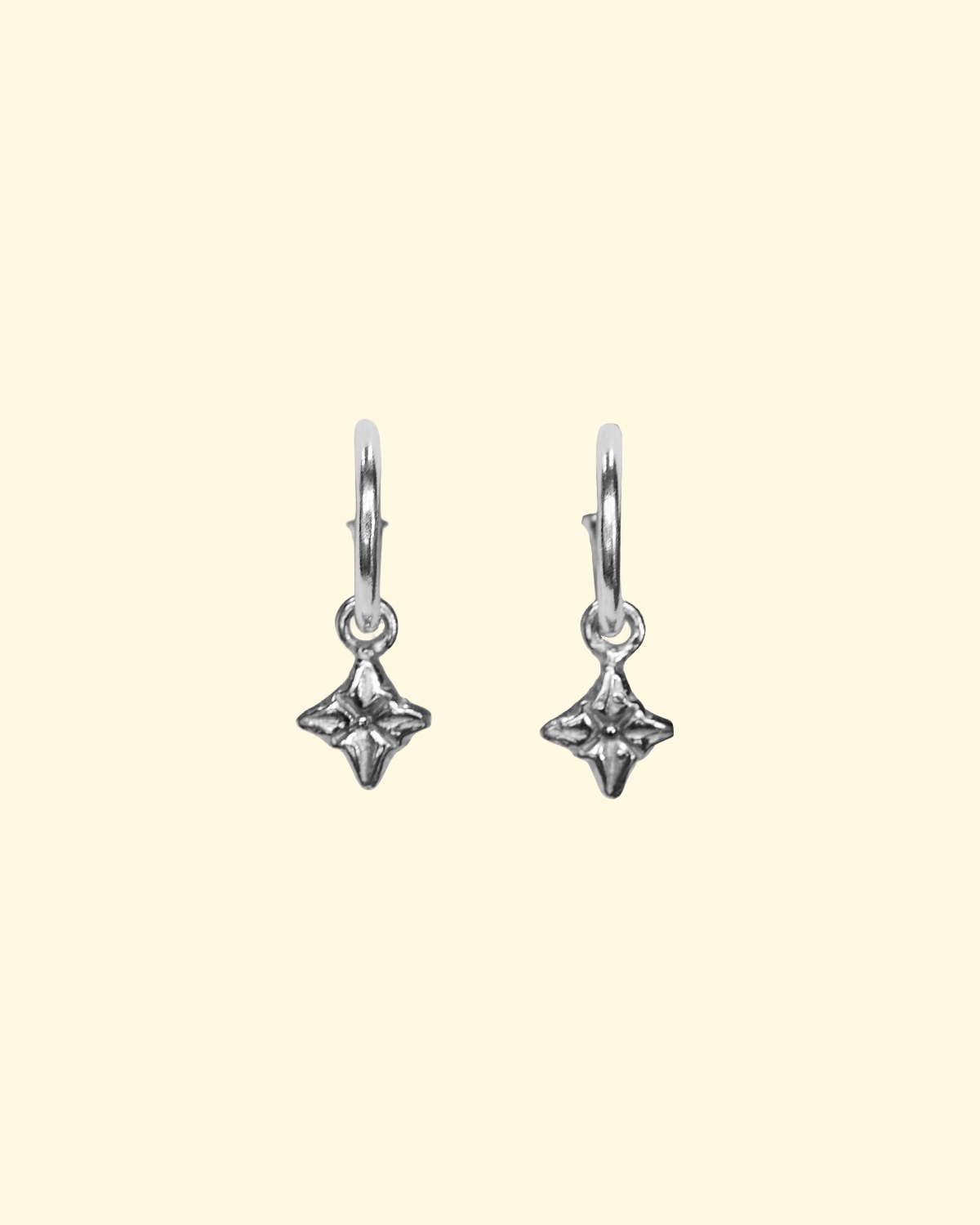 baby polaris hoops north star celestial earrings unique handmade recylced sterling silver mooki jewellery