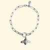 bee bracelet chunky trace bumble honey animal luxury recycled sterling silver hand made unique mooki jewellery