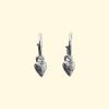 cherish hoops silver tiny heart charm earrings mooki jewellery