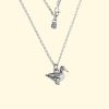 lucky ducky necklace chunky duck bird animal luxury recycled sterling silver hand made unique mooki jewellery