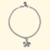 groovy bloom bracelet curb smiley face flower wonky belcher luxury recycled sterling silver hand made unique mooki jewellery