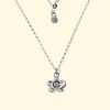 groovy bloom necklace smiley face flower wonky belcher luxury recycled sterling silver hand made unique mooki jewellery