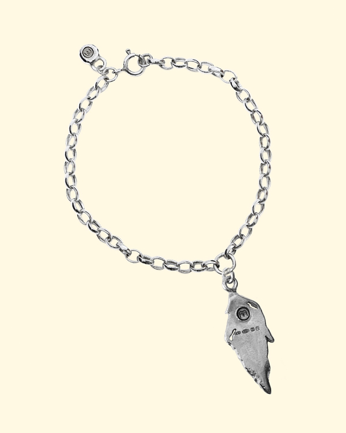 guardian bracelet belcher feather spiritual sentimental memorial uxury recycled sterling silver hand made unique mooki jewellery
