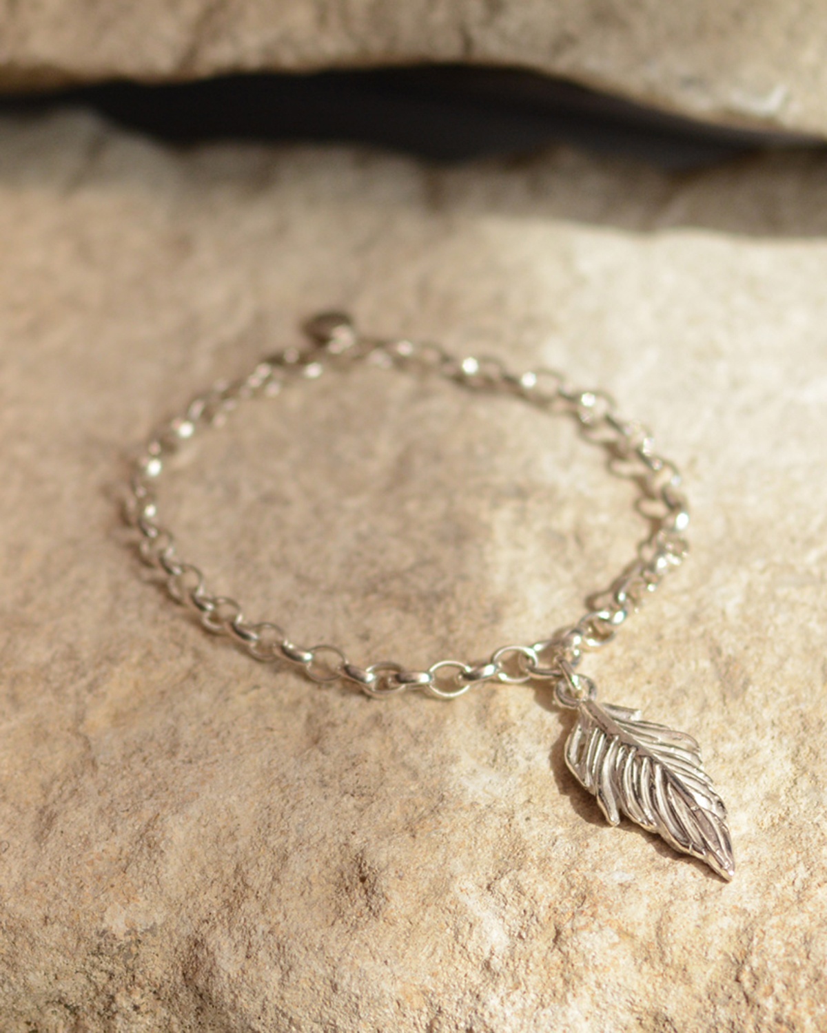 guardian bracelet belcher feather spiritual sentimental memorial uxury recycled sterling silver hand made unique mooki jewellery