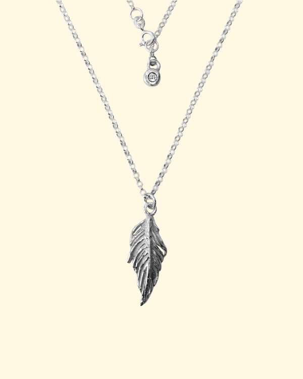 guardian necklace belcher feather spiritual sentimental memorial uxury recycled sterling silver hand made unique mooki jewellery