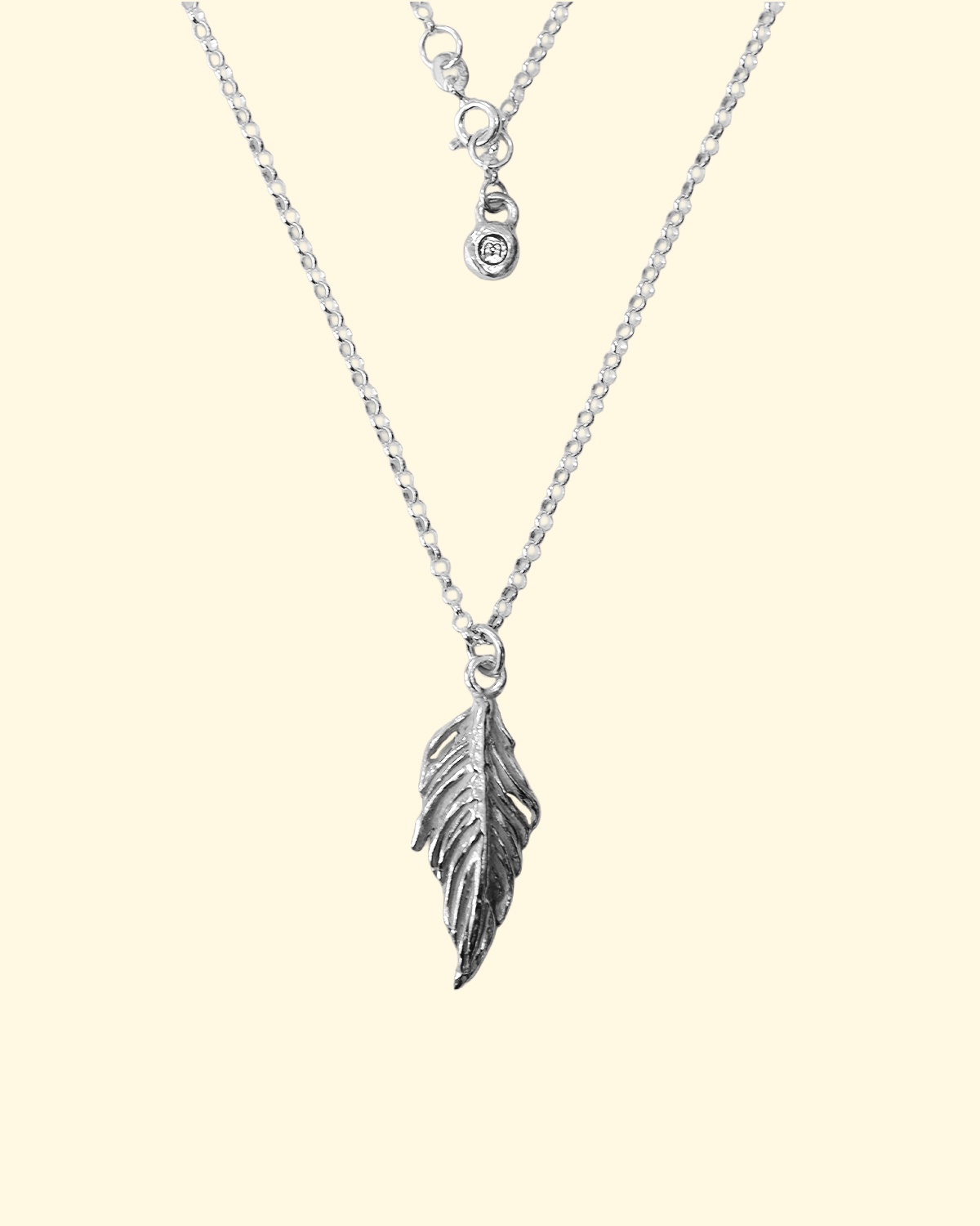 guardian necklace belcher feather spiritual sentimental memorial uxury recycled sterling silver hand made unique mooki jewellery