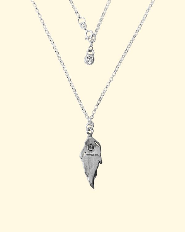 guardian necklace belcher feather spiritual sentimental memorial uxury recycled sterling silver hand made unique mooki jewellery