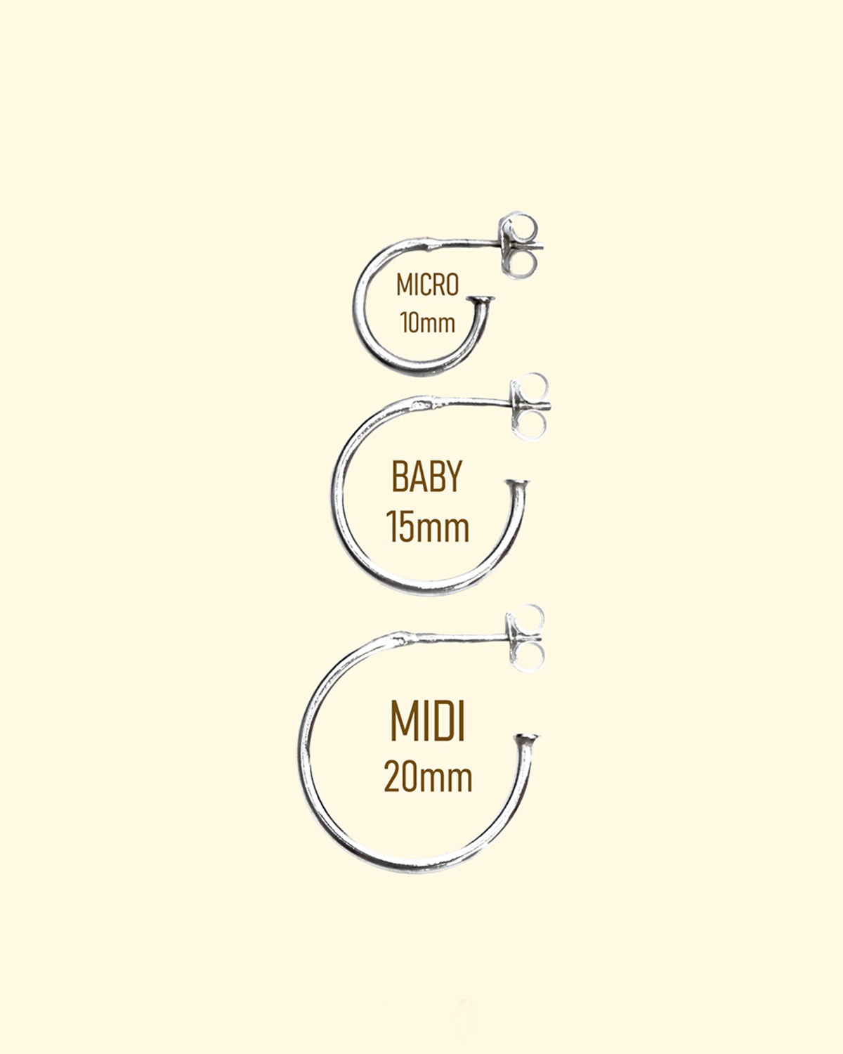 hoop sizes sterling silver charm earrings mooki jewellery