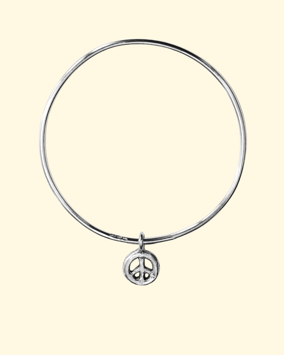 peace bangle cnd luxury recycled sterling silver hand made unique mooki jewellery