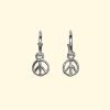 peace hoops cnd tiny recycled sterling silver earrings mooki jewellery handmade unique