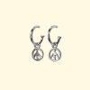 peace hoops cnd tiny recycled sterling silver earrings mooki jewellery handmade unique