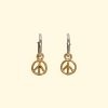 peace hoops cnd tiny recycled solid gold earrings mooki jewellery handmade unique