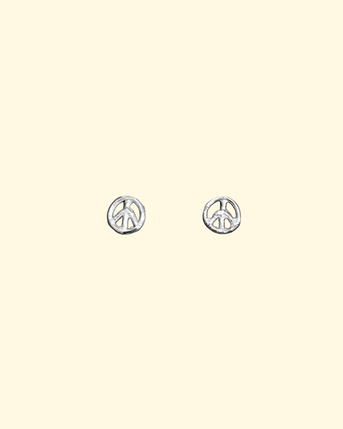 peace studs cnd tiny recycled sterling silver earrings mooki jewellery handmade unique