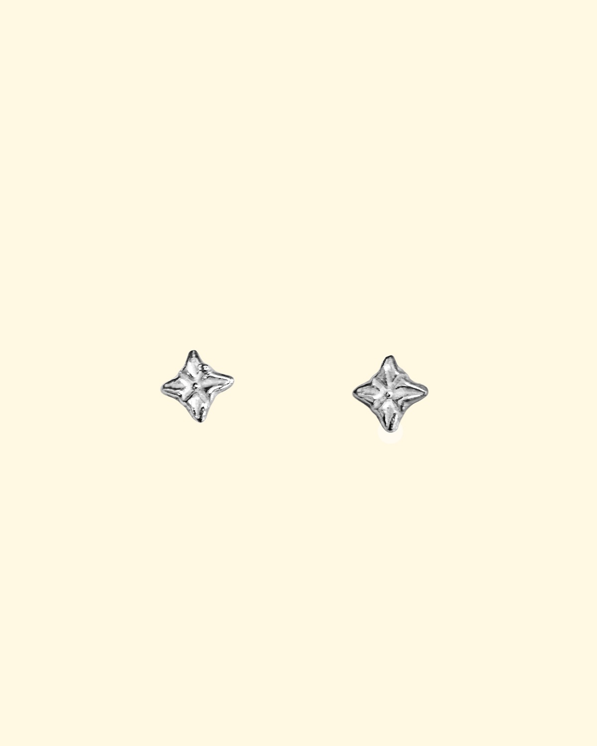 polaris studs tiny north star recycled sterling silver earrings mooki jewellery handmade unique