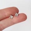polaris studs tiny north star recycled sterling silver earrings mooki jewellery handmade unique
