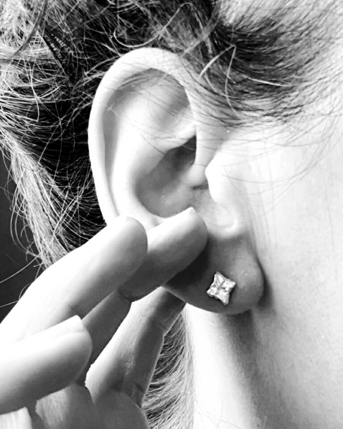 polaris studs tiny north star recycled sterling silver earrings mooki jewellery handmade unique