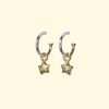 stardust hoops star celestial earrings unique handmade recycled solid gold mooki jewellery